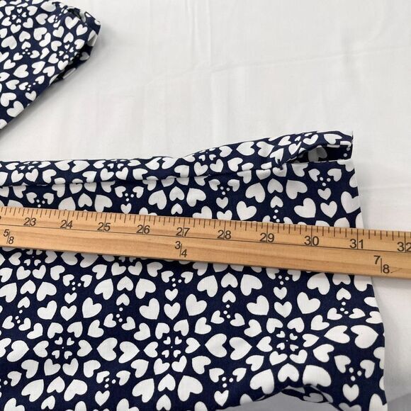 BODEN Chino Pants Navy White Size 8L (Tall) Stretch Heart Print Front Pockets - Picture 12 of 13